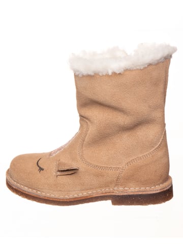 kmins Leder-Winterstiefel in Beige