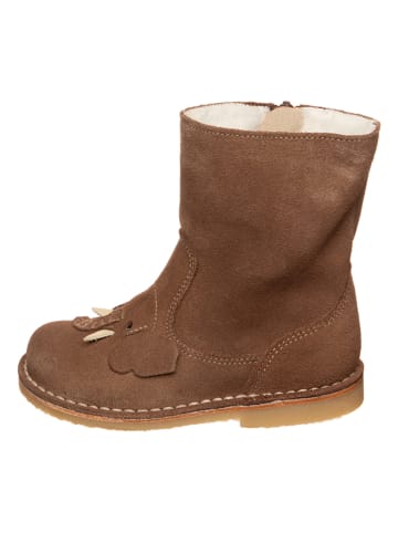 kmins Leder-Winterboots in Braun