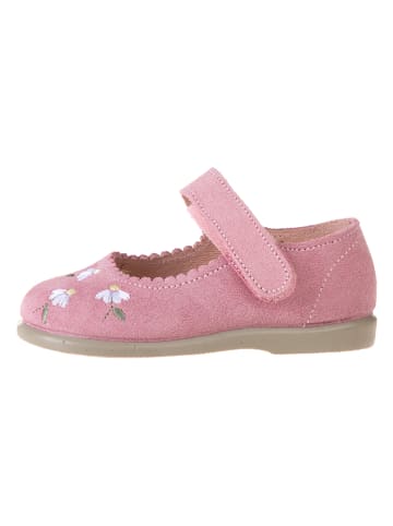 kmins Leder-Spangenballerinas in Rosa
