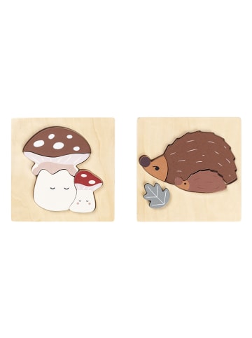 FABELAB Holzpuzzle "Mushroom & Hedgehog" - ab 12 Monaten
