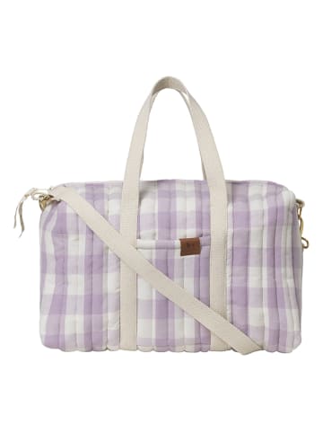 FABELAB Torba sportowa "Lila Checks" w kolorze fioletowym - 40 x 22 x 20 cm