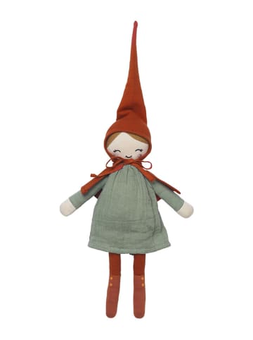 FABELAB Puppe "Ida" in Khaki/ Rot - ab Geburt