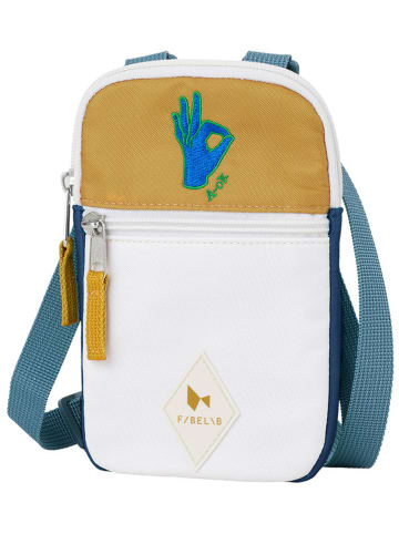 FABELAB Schoudertas geel/blauw/wit - (B)12 x (H)20 cm