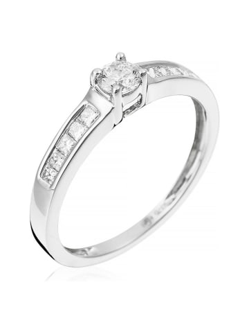 DIAMANTA Weißgold-Ring "Solitaire tour princesse" mit Diamanten