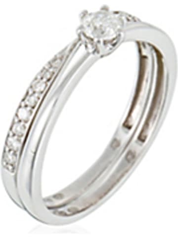 LE DIAMANTAIRE Weißgold-Ring "Duo" mit Diamanten