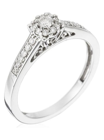 DIAMANTA Weißgold-Ring "Solitary" mit Diamanten