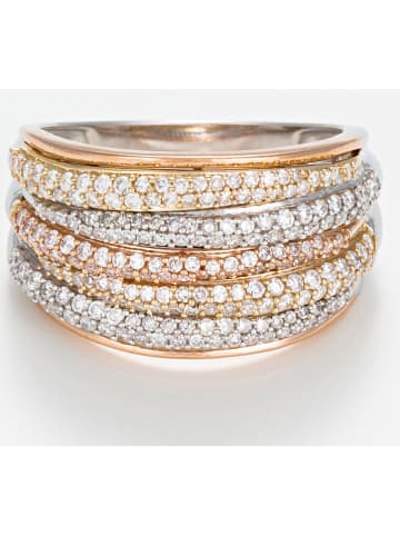 DIAMANTA Roségold-Ring "Golden roads" mit Diamanten