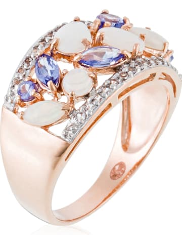 DIAMANTA Roségold-Ring "Pandora" mit Edelsteinen