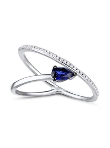 DIAMANTA Weißgold-Ring "Syrna" mit Diamanten und Edelsteinen