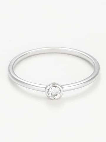 LE DIAMANTAIRE Weißgold-Ring "Solitaire clos" mit Diamant