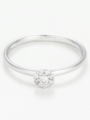 DIAMANTA Weißgold-Ring "Petit Camelia" mit Diamanten