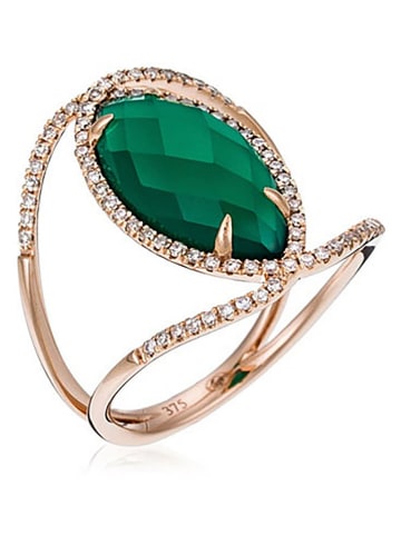 DIAMANTA Roségold-Ring "Energie" mit Diamanten