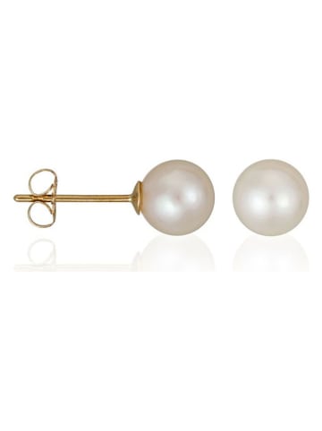 OR ÉCLAT Złote kolczyki-wkrętki "My Pearl 6" z perłami
