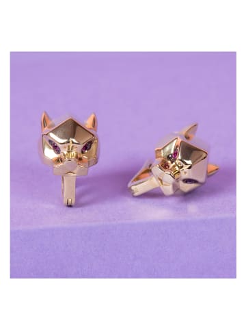 BY COLETTE Złote kolczyki "Gold animal" z cyrkoniami