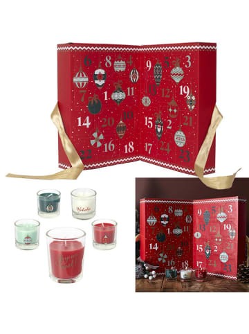 The Concept Factory Kerzenkalender in Rot - (B)21,4 x (H)30,5 cm