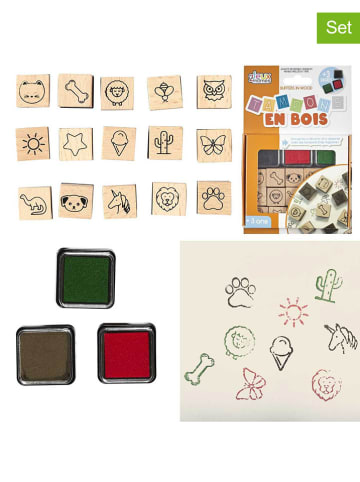 The Concept Factory 2er-Ser: Stempel in Hellbraun - 2x 15 Stück - ab 3 Jahren