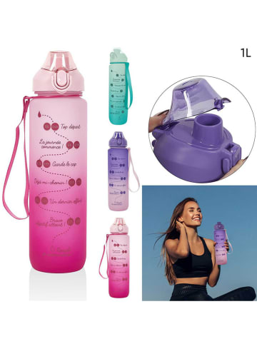 The Concept Factory Trinkflasche in Lila/ Türkis/ Pink - 1 l (Überraschungsprodukt)