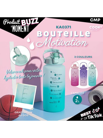 The Concept Factory Drinkfles paars/turquoise/roze - 2 l (verrassingsproduct)