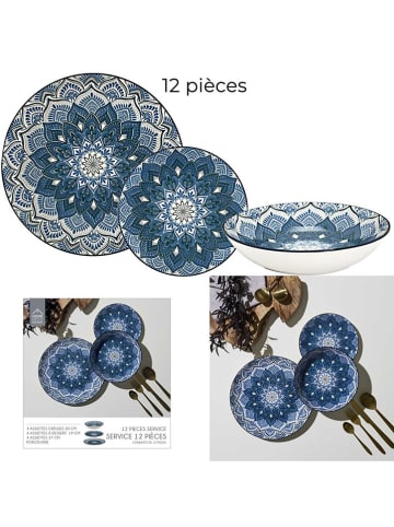 The Concept Factory 12er-Set: Teller in Blau