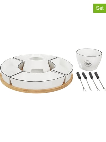 COOK CONCEPT 11-częściowy zestaw w kolorze biało-brązowym - wys. 19 x Ø 30 cm