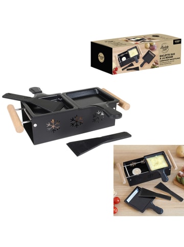COOK CONCEPT Świecznik w kolorze czarnym do raclette - 26 x 8 x 11 cm
