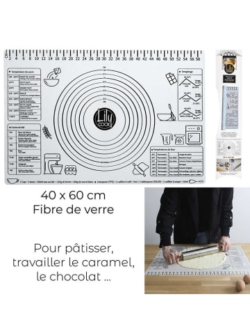 COOK CONCEPT Mata w kolorze białym do wyrabiania ciasta - 60 x 40 cm