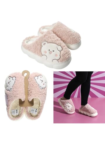 The Concept Factory Hausschuhe in Creme/ Rosa