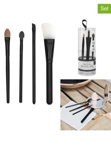 The Concept Factory 4er-Set: Schminkpinsel in Schwarz