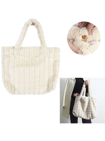 The Concept Factory Schultertasche in Creme - (B)50 x (H)40 cm