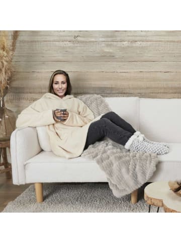 HYGGE Ärmeldecke in Beige - (L)118 x (B)85 cm