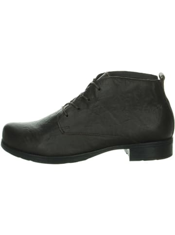 Think! Leder-Schnürschuhe in Schwarz