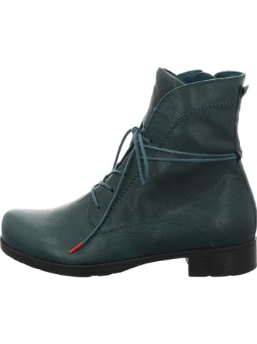 Think! Leren boots turquoise