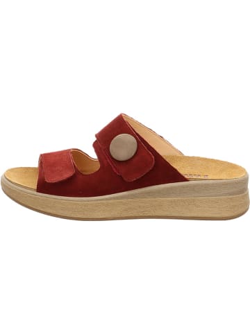 Think! Leder-Pantoletten in Rot