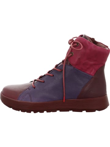 Think! Leder-Boots in Pink/ Lila