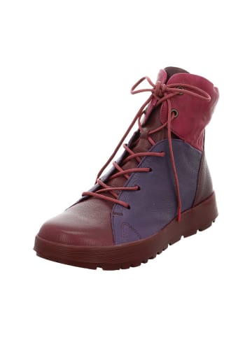 Think! Leder-Boots in Pink/ Lila