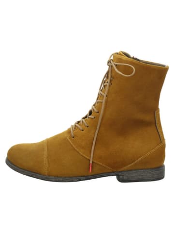 Think! Leder-Stiefeletten "Agrat" in Hellbraun