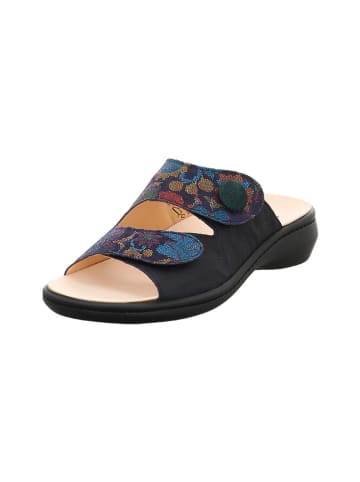 Think! Leren slippers donkerblauw/meerkleurig