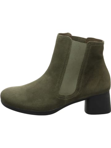 Think! Leder-Stiefeletten in Khaki