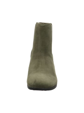 Think! Leder-Stiefeletten in Khaki