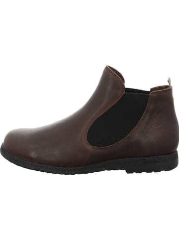Think! Leder-Chelsea-Boots in Braun