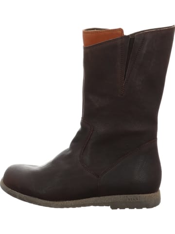 Think! Leder-Stiefel in Braun