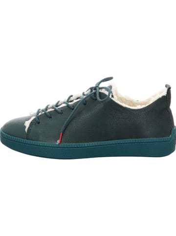 Think! Skórzane sneakersy w kolorze turkusowym