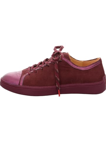 Think! Leder-Sneakers in Rot/ Pink