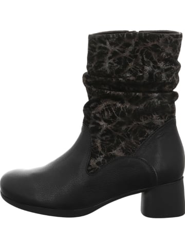 Think! Leder-Stiefeletten in Schwarz