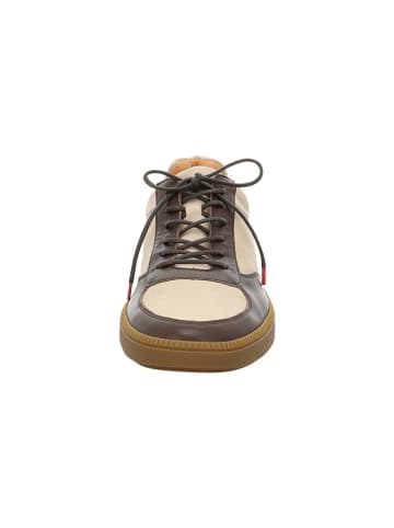 Think! Skórzane sneakersy w kolorze beżowo-brązowym