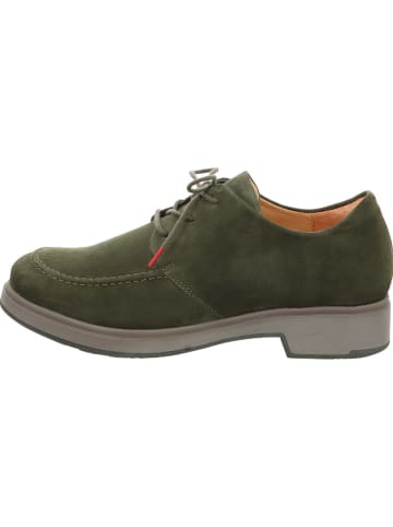Think! Leren veterschoenen kaki