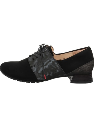 Think! Leder-Schnürschuhe in Schwarz