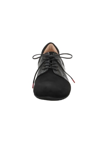 Think! Leder-Schnürschuhe in Schwarz