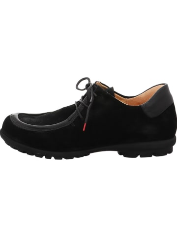 Think! Leder-Schnürschuhe in Schwarz