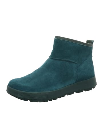 Think! Leder-Ankle-Boots in Türkis
